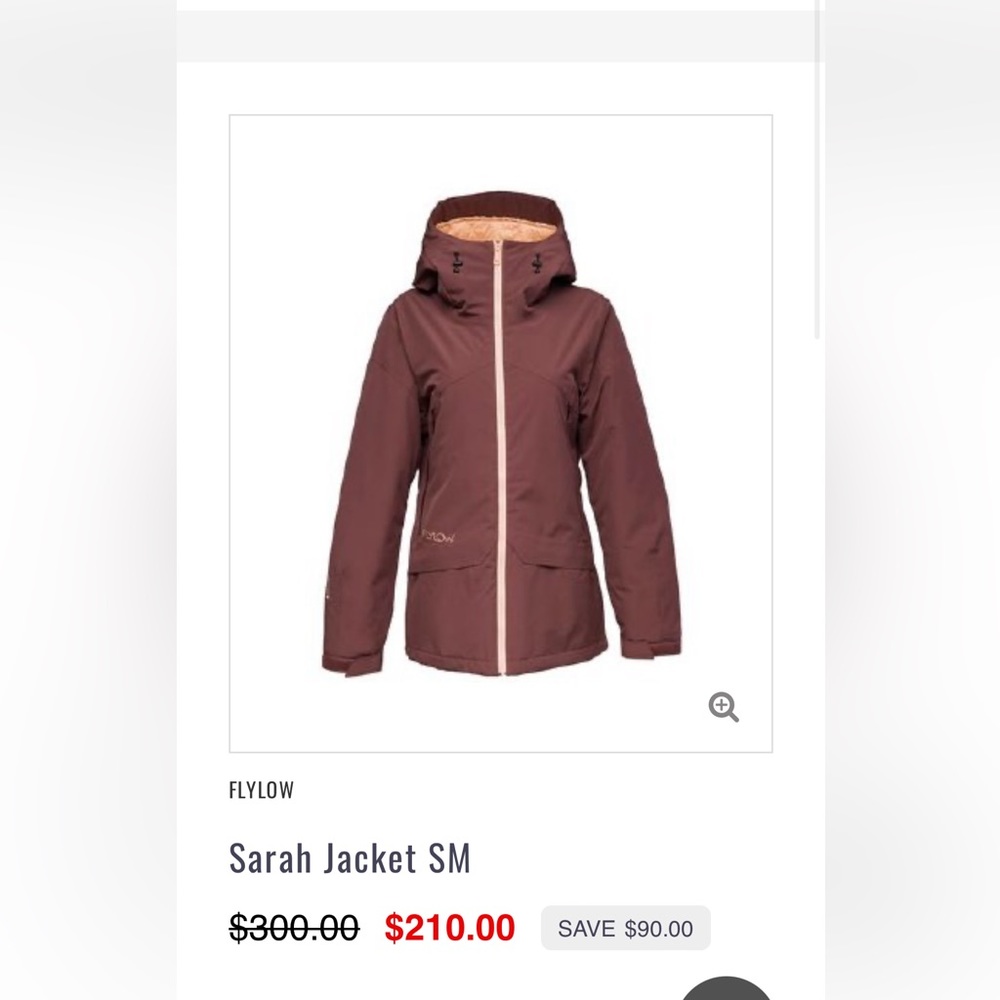 Flylow Sarah insulated ski/snowboard/snow Jacket